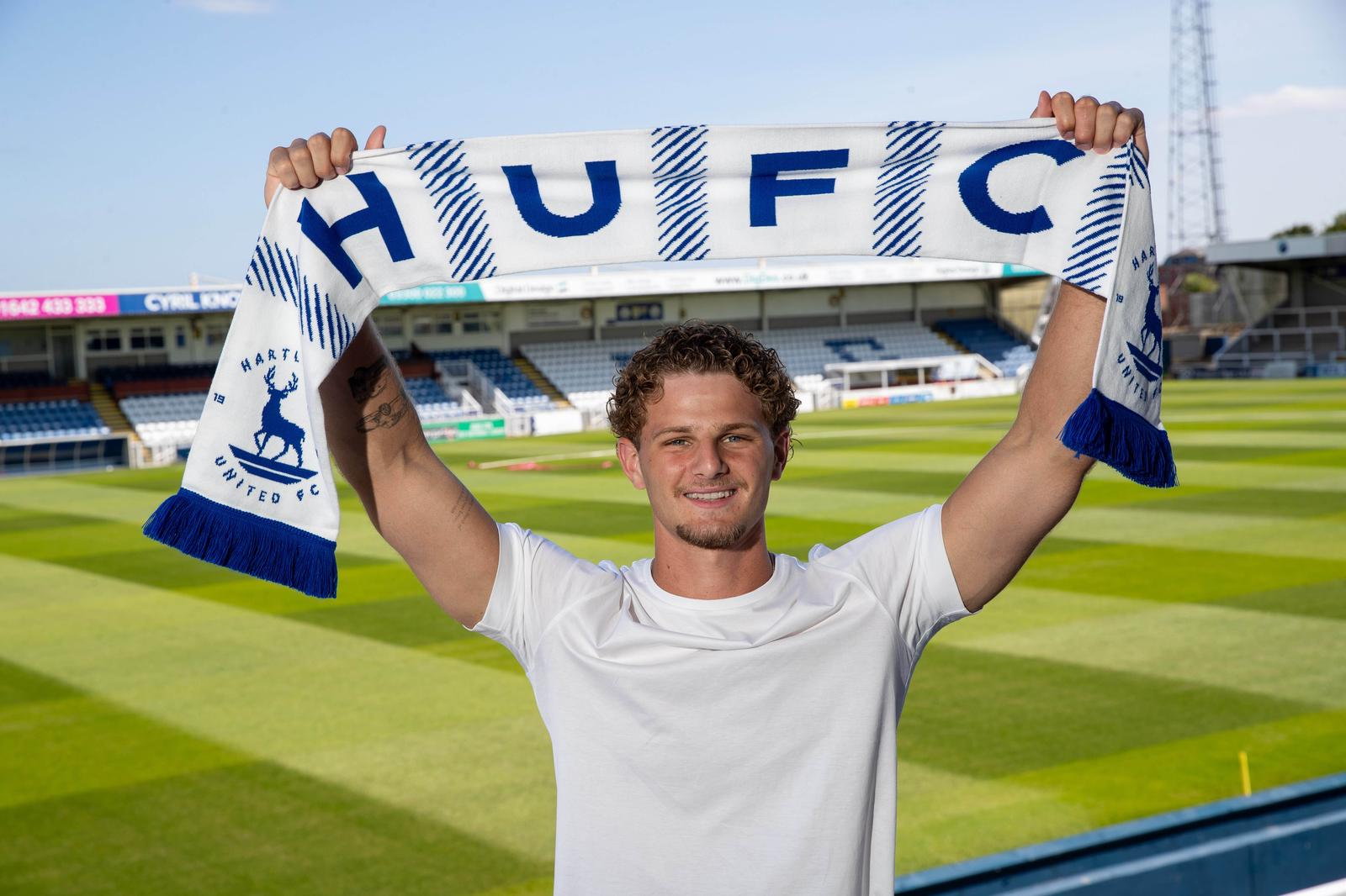 England Under-20 international Max Merrick has completed a season-long loan move to Hartlepool United from Chelsea.